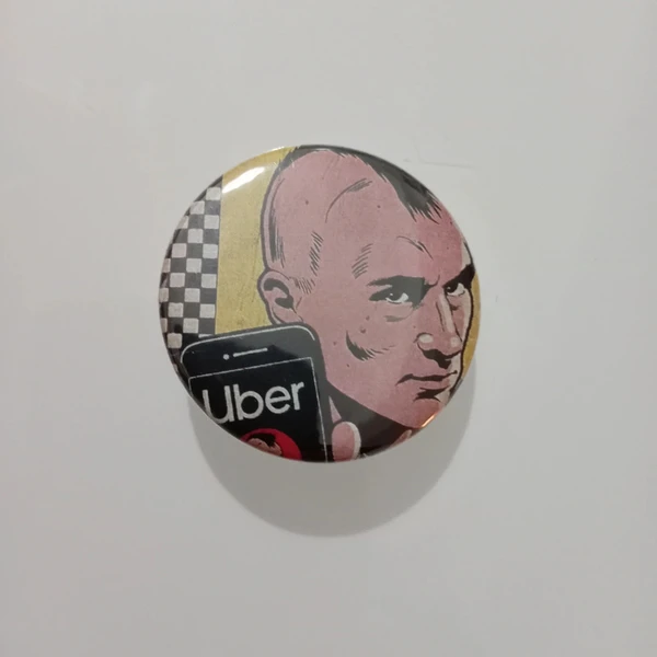 Spilla pin badge button 38mm Taxi Driver uber