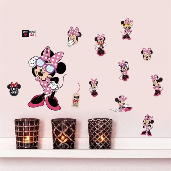 autocollant mural mickey mouse minnie sticker mural mural en vinyle pépinière chambre décor