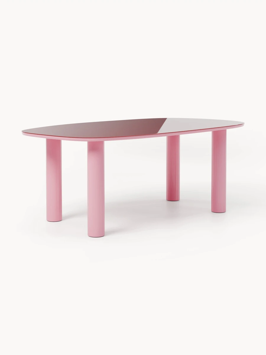 Table en verre Beni, 200 x 110 cm