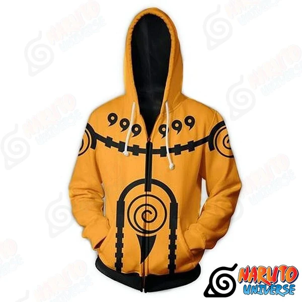 Naruto Jacket (Zipper Hoodie) Naruto Chakra Mode Hoodie