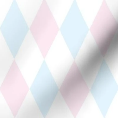 diamonds Pink & Blue Fabric | Spoonflower