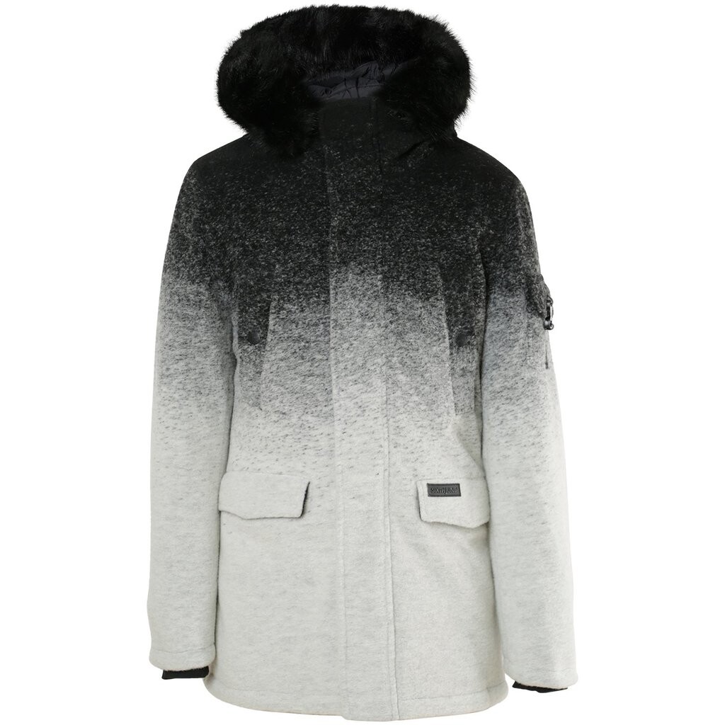 Parka laine tie dye Noir