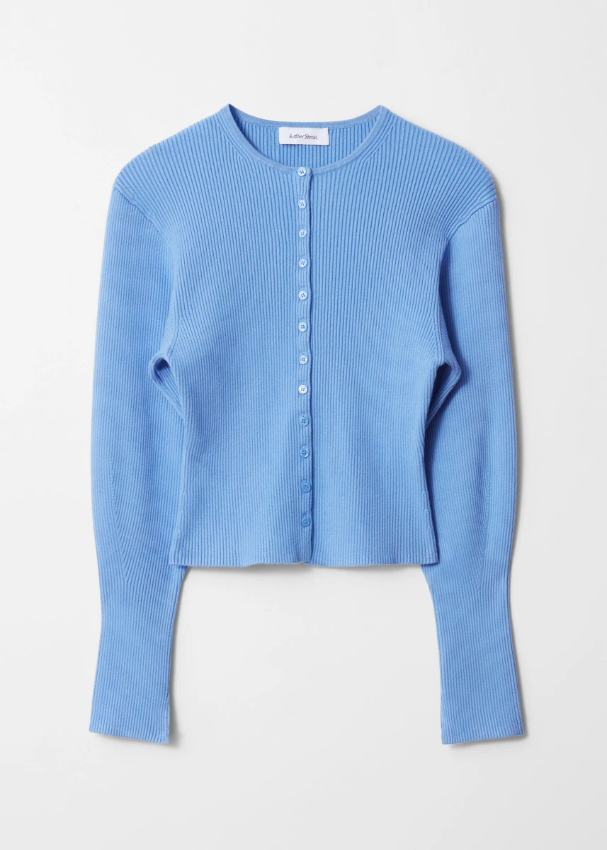 Cardigan ajusté en maille côtelée