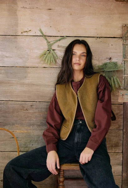 Gilet sans manches chevron