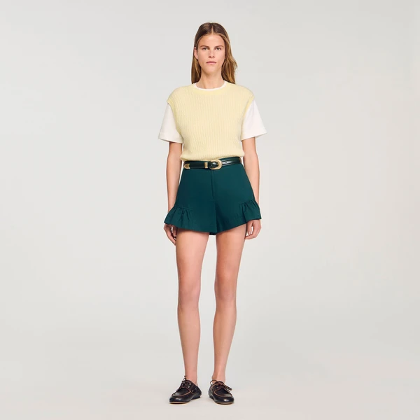 Pull 2 en 1 bicolore