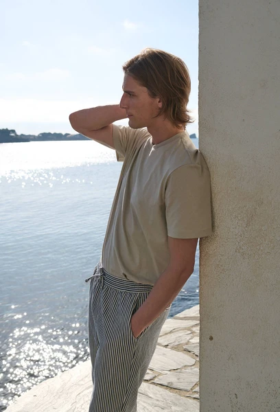 T-shirt manches courtes en coton slub BIO GOTS