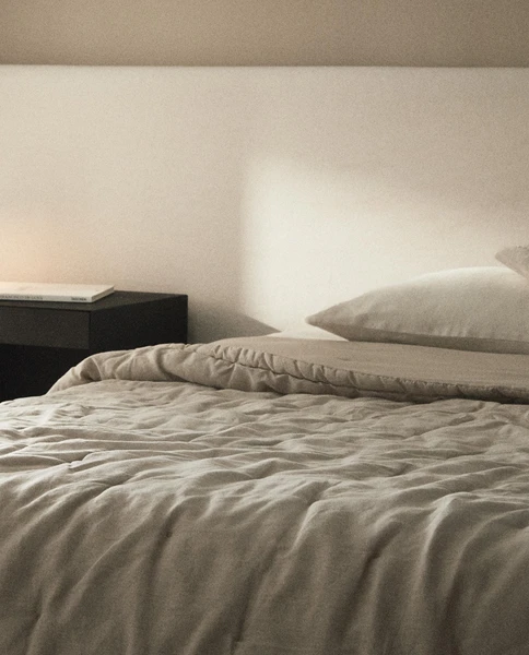 ÉDREDON LIN MATELASSÉ POIS