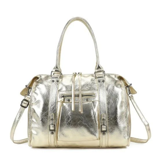 Gallantry Large Black Iridescent Bowling Handbag - Crocochic | Sac a main cours, Sac a main cabas, Cabas femme