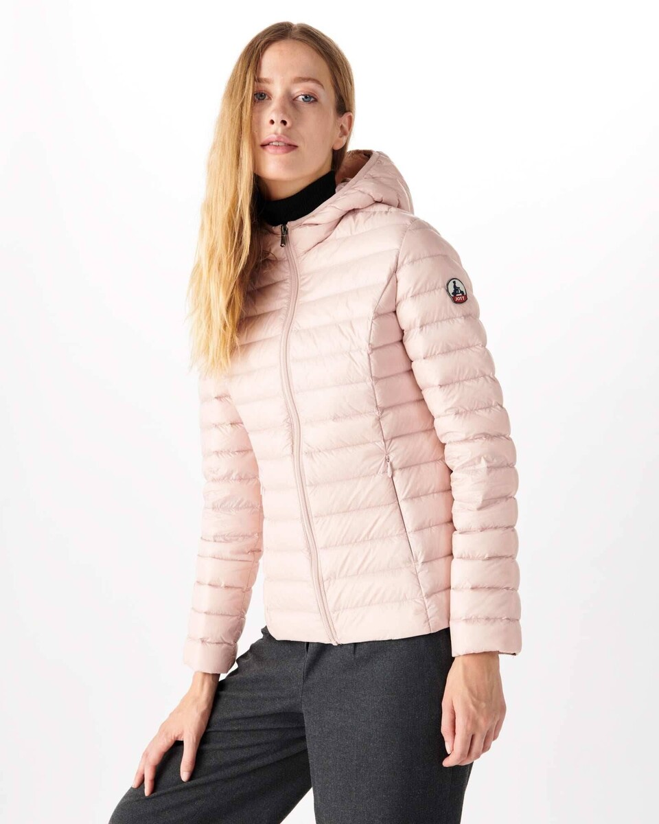 Doudoune légère à capuche Rose pale Cloe