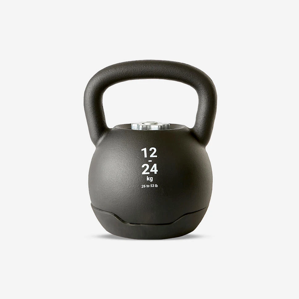 Kettlebell de cross training et musculation ajustable de 12 à 24 kg