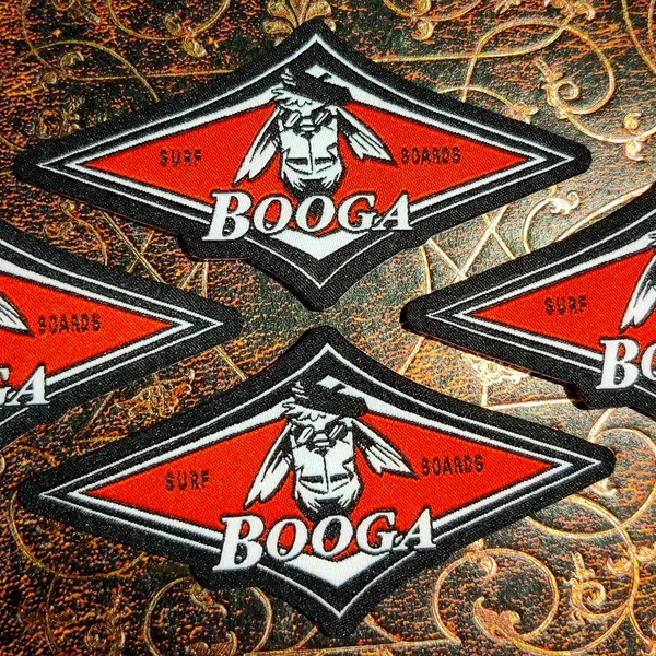 BOOGA SURF BOARDS - SEW-ON PATCH with ART PRINT