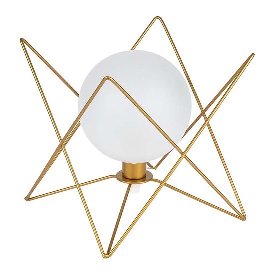 Lampe boule verre et métal à poser - ardecor doré