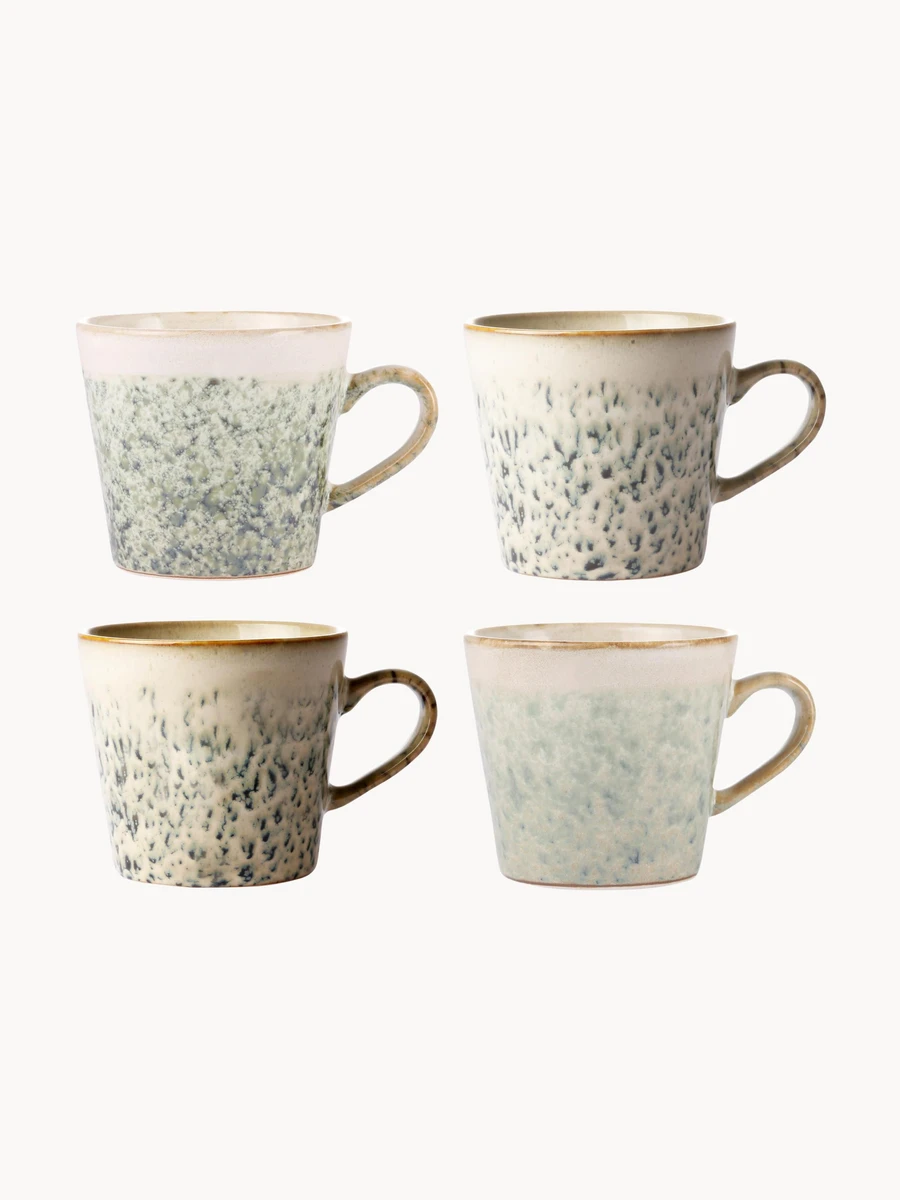 Tasses artisanales 70's, 4 pièces | Westwing