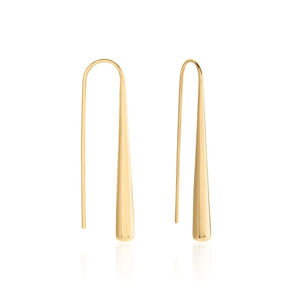 Boucles D'oreilles Pendantes Graham Plaqué Or Jaune