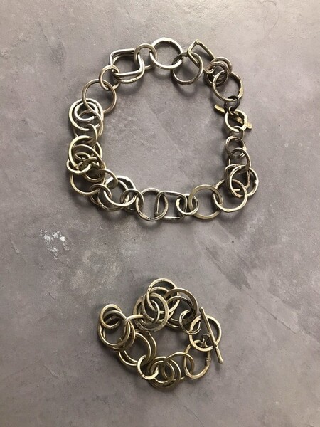 Parure Art Deco en argent massif moderniste véritable années 30 vintage