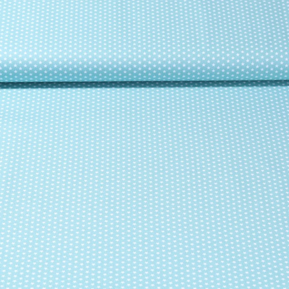 Popeline de coton Stella - Mini étoiles Vert antique Blanc