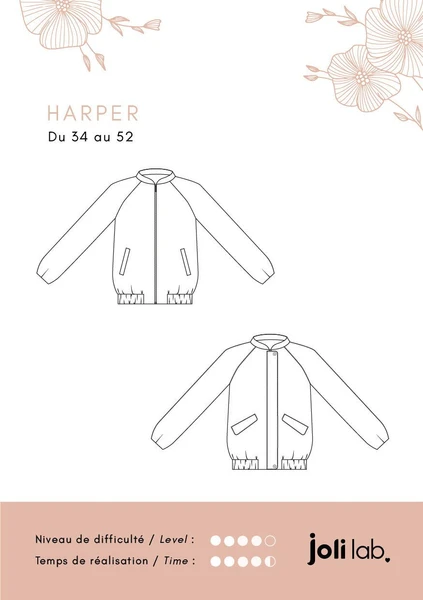 Blouson Harper - Patron Couture PDF ou Pochette