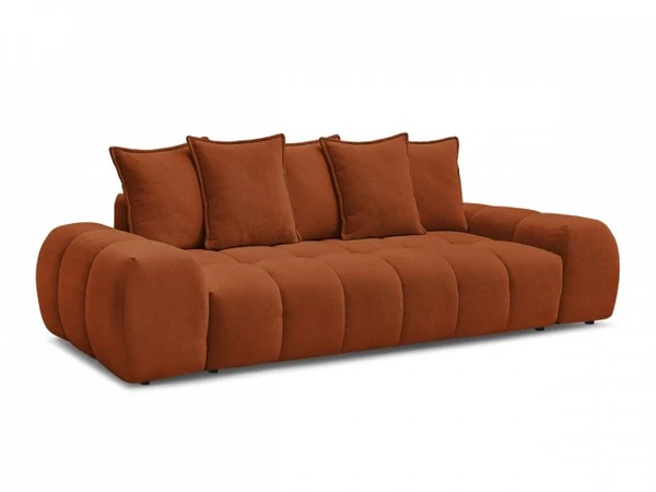 Canapé droit fixe convertible coffre EVEREST tissu texturé | BOBOCHIC ®