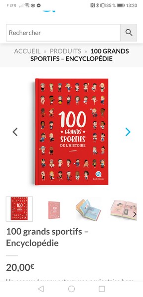 Livre quelle histoire 100 grands sportifs 