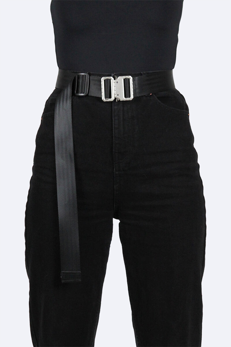 X-4 | Handmade, Sustainable and Vegan Black Techno Belt | NAKT
