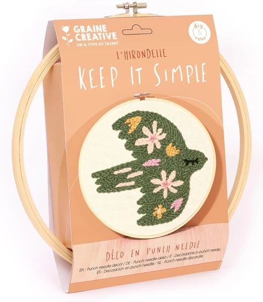 Graine créative Kit Punch Needle Oiseau
