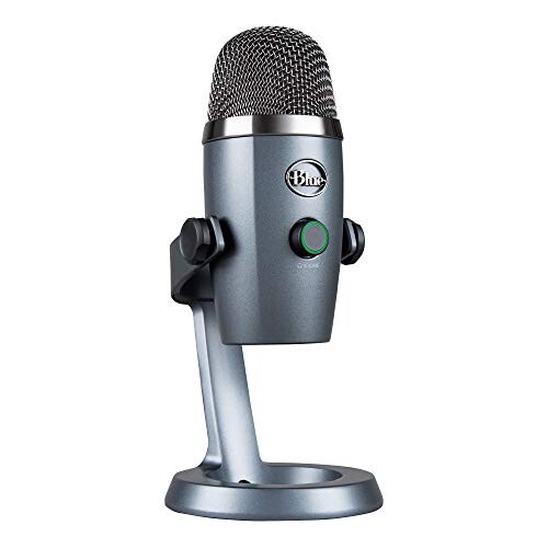 Blue Microphones Yeti Nano, Micro USB pour Enregistrer, Streaming, Gaming, Podcast, Micro Gaming Condensateur avec Effets Blue VO!CE, Micro PC &amp; Mac, Cardioïde &amp; Omni, Monitoring sans latence - Gris