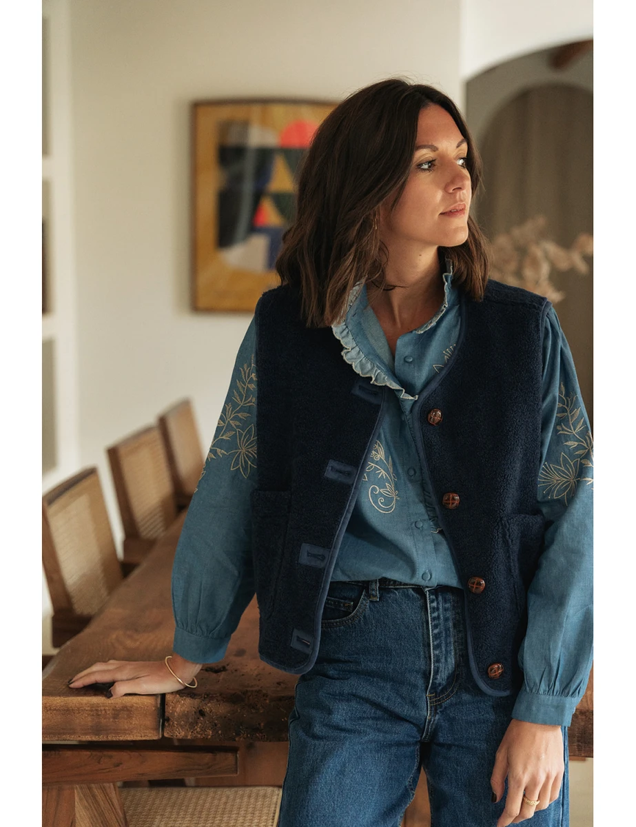 Gilet Léopold marine