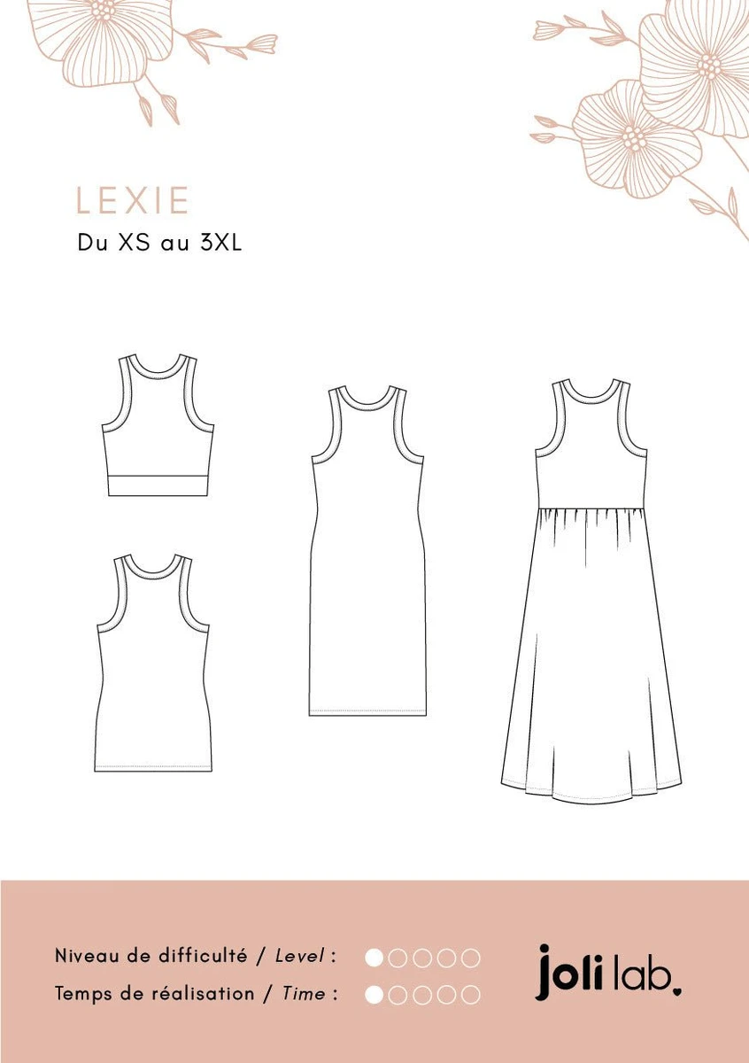 Top/Robe Lexie - Patron Couture PDF ou Pochette