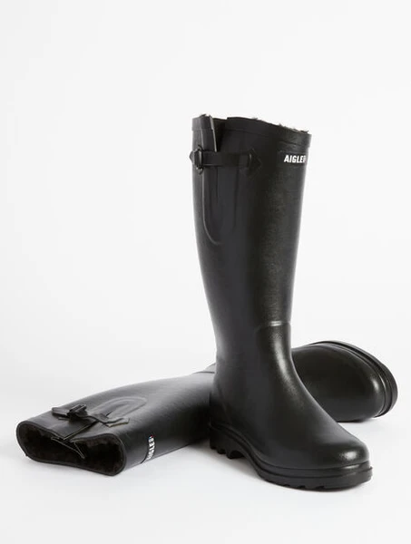 La botte de pluie boyfriend fourrée, fabriquée en France femme  | AIGLE