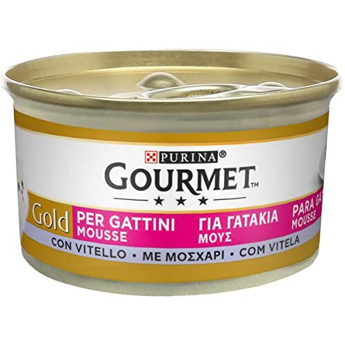 Purina Gourmet Gold Mousse pour Chats avec vélo, 24 Latex de 85 g
