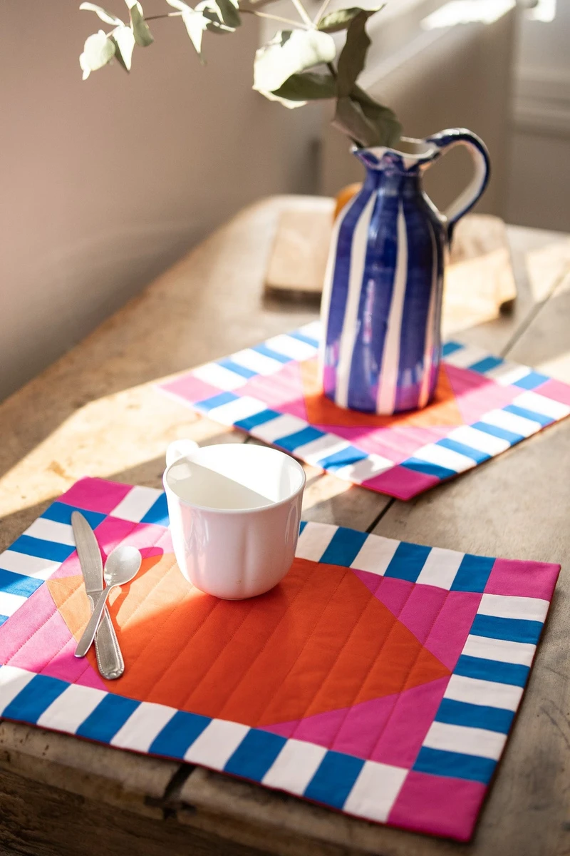 Set et centre de table en patchwork - Patron PDF