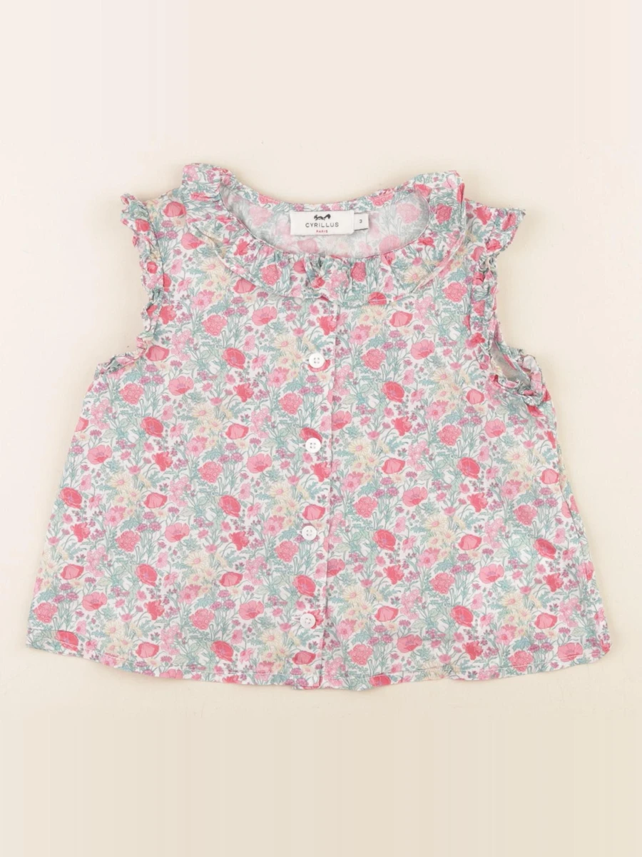 Cyrillus - blouse multicolore - 3 ans