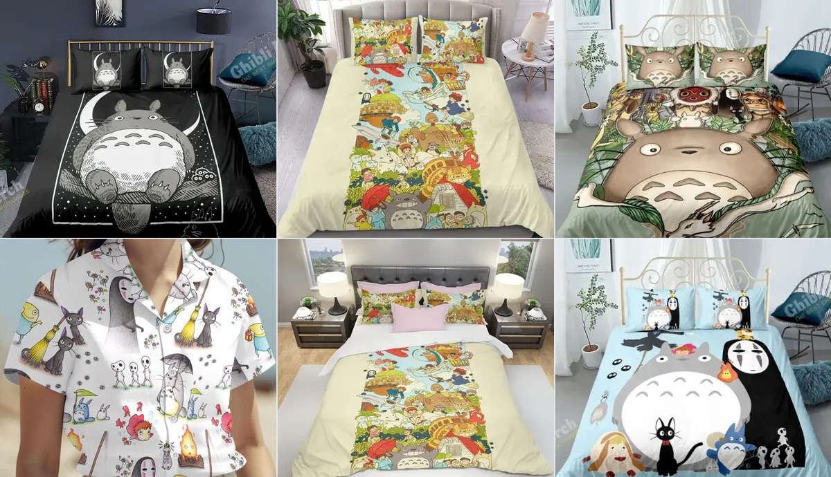 Studio Ghibli Bed Set Hayao Miyazaki Anime