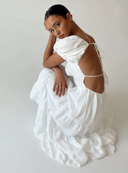 Danny Midi Dress White
