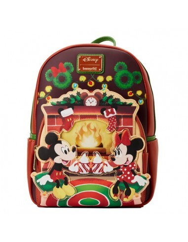 Disney Loungefly Sac A Dos Mickey Minnie Hot Cocoa Fireplace Light Up
