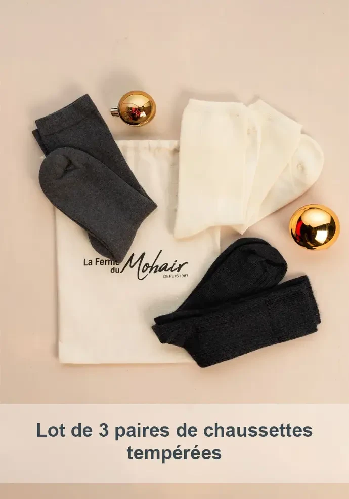 Lot 3 chaussettes tempérées - La Ferme du Mohair