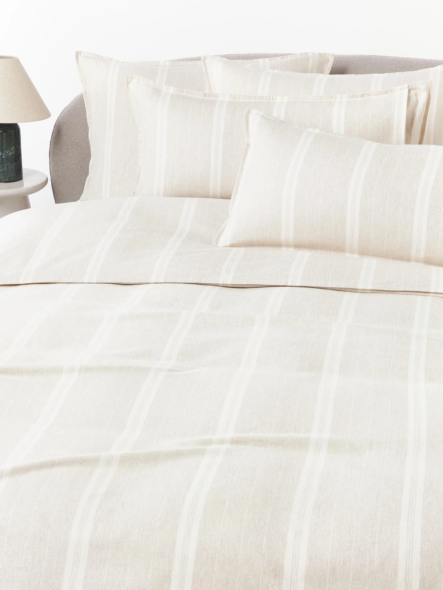Housse de couette en flanelle rayée Belinda | Westwing