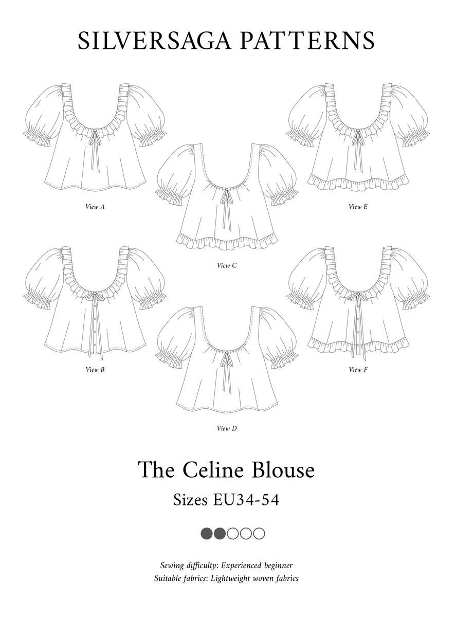 Celine Blouse PDF sewing pattern