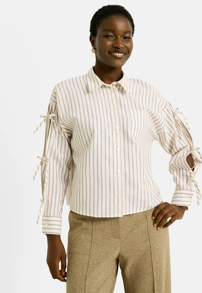 Grain de Malice RAYÉE AVEC NŒUDS - Chemisier - caramel/marron - ZALANDO.FR
