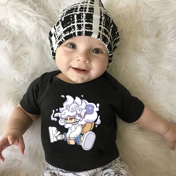 Luffy Gear 5th Chibi New Born Babies Anime Bodysuit