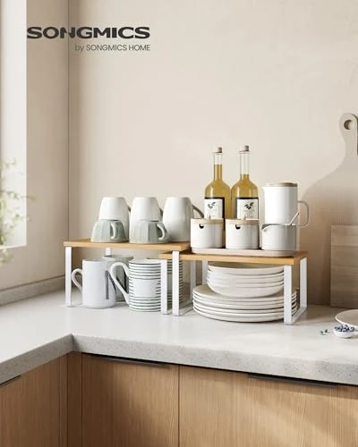 — amazon, lot de 2 étagères organisations beige et blanc