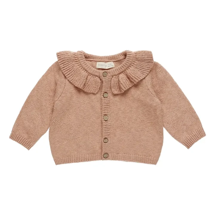 Cardigan Col à Volants | Rose