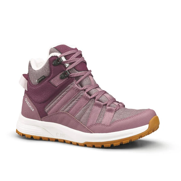 Chaussures de randonnée chaudes et imperméables femme, NH500 Mid noir