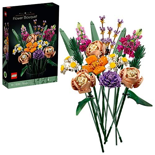 LEGO 10280 Icons Bouquet de Fleurs, Fleurs artificielles, Collection botanique, Set pour Adultes