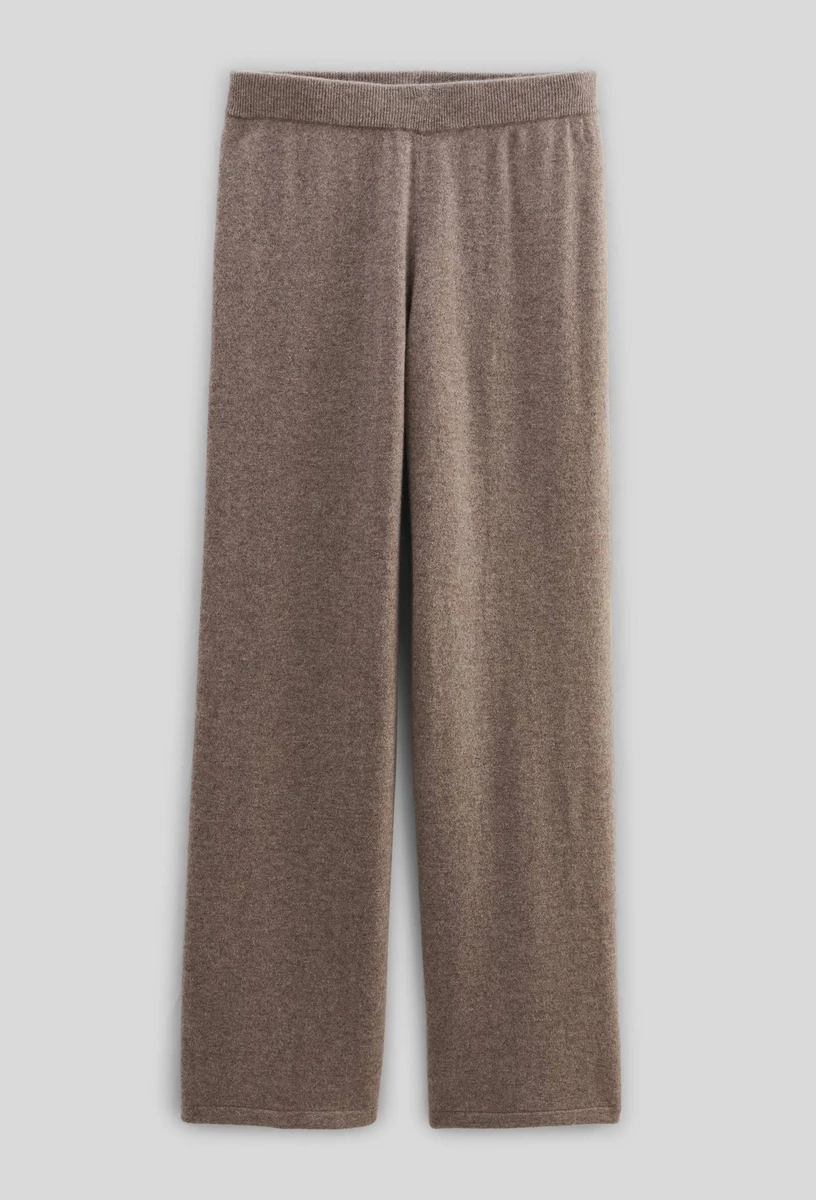 Pantalon large uni en cachemire