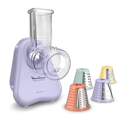 Moulinex Fresh Express, Découpe-légumes électrique, Service direct, Émincer-Trancher-Râper, Lilas, DK8546E0