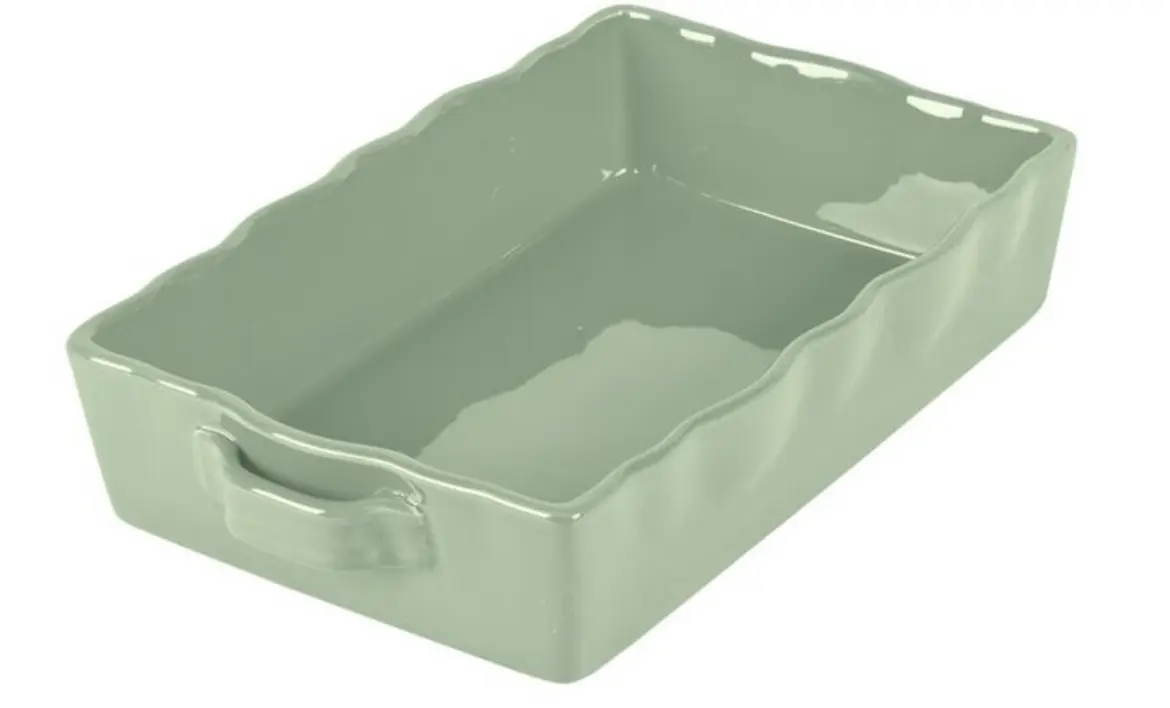 Plat à four rectangle Gusto 33x23 cm céladon