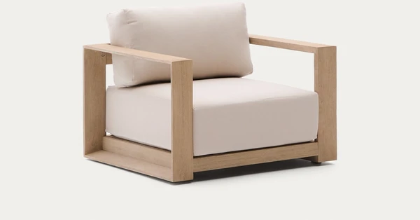 Fauteuil Ambra en bois d’acacia avec finition claire | Kave Home®