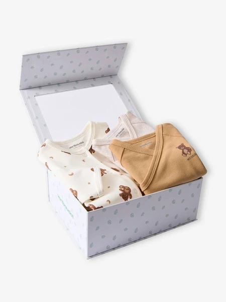 Coffret dors-bien et 2 bodies Oursons écru - Vertbaudet