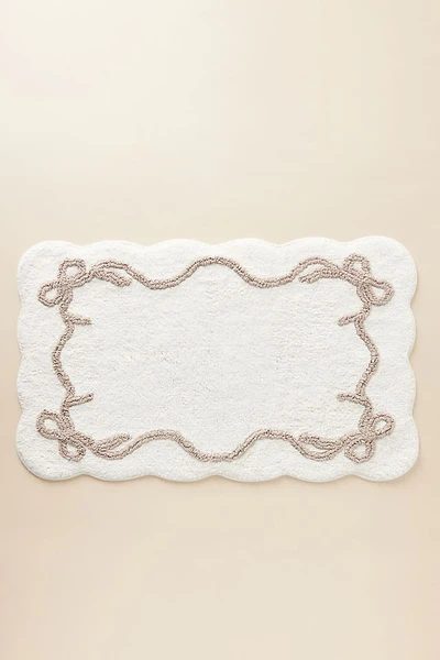 Tapis de bain en coton avec nœud